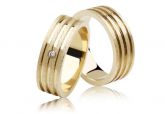 alianca em ouro 18k, 6mm