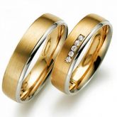 Aliancas de ouro amarelo e branco 5 mm
