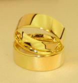 alianca chapa reta anatomica elegancia ouro18k