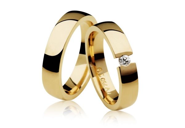 aliancas em ouro 18k, 6mm