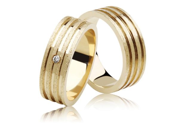 alianca em ouro 18k, 6mm