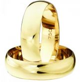 aliança de Ouro 750 Abaulada